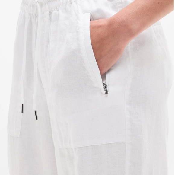 ATHLETA RETREAT LINEN CALLA LILY WHITE SIZE SMALL TALL - Picture 6 of 16